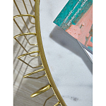 Журнальный столик с столешницей из мрамора на металлическом основании Table Vertical Planes варинант исполнения - 2 | Loft Concept в Грозном