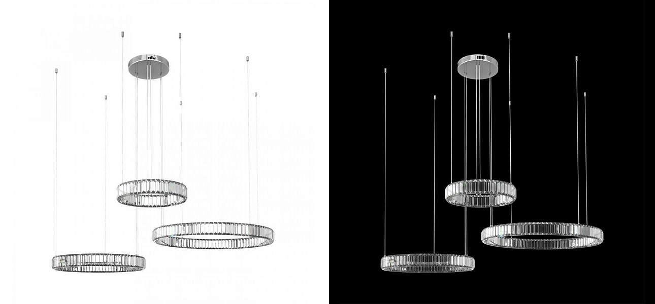 Люстра Триптих Crystal Ring Серебро Люстра Триптих Crystal Ring Серебро - Loft-Concept в Грозном