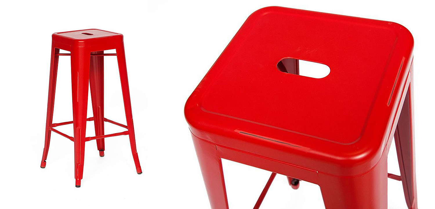 Барный стул Tolix red metal Барный стул Tolix red metal - Loft-Concept в Грозном