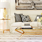 Золотой приставной столик с круглой стеклянной столешницей Weightless Table варинант исполнения - 6 | Loft Concept в Грозном