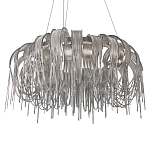 Люстра круглая подвесная с металлическими дугами и длинными цепочками 80 см Atlantis Chain варинант исполнения - 7 | Loft Concept в Грозном