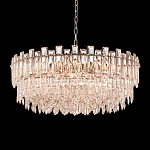Круглая люстра с хрустальными подвесками на серебряном каркасе Gorgeous Crystal Light варинант исполнения - 13 | Loft Concept в Грозном