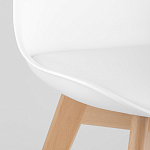 Стул с основой из пластика и мягким сиденьем Arvika White варинант исполнения - 6 | Loft Concept в Грозном