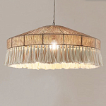 Люстра круглая плетеная с кисточками Dome Sun Glow варинант исполнения - 3 | Loft Concept в Грозном