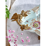 Блюдо овальное из голубого фарфора с ручками в виде бабочек и цветочным рисунком Blue Garden варинант исполнения - 7 | Loft Concept в Грозном