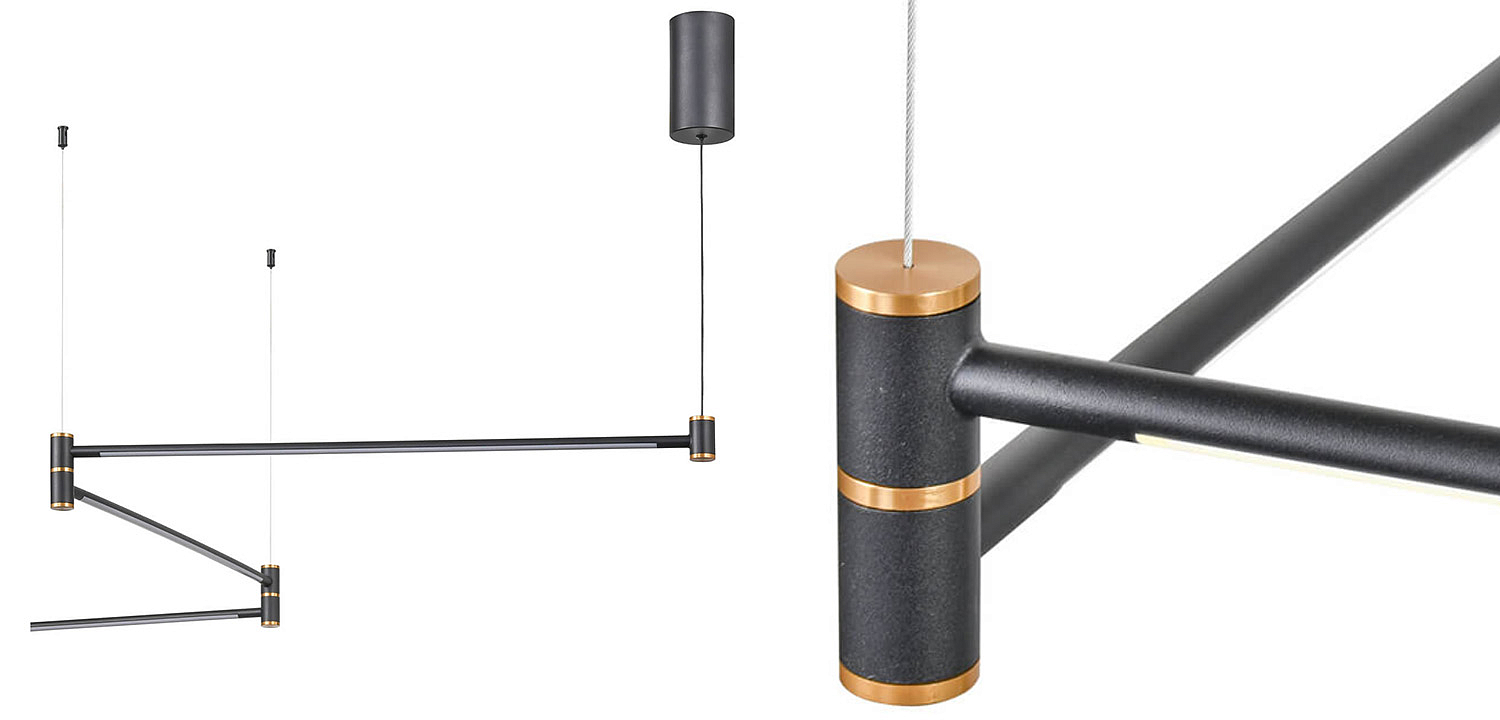 Подвесной светильник Drawing Line Gold Black Подвесной светильник Drawing Line Gold Black - Loft-Concept в Грозном