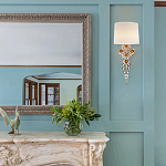 Бра с цветочным основанием и тканевым абажуром Tugella Flower Lamp варинант исполнения - 5 | Loft Concept в Грозном