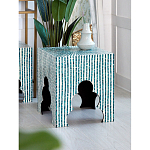 Приставной столик с инкрустацией раковинами устриц Bone Inlay варинант исполнения - 4 | Loft Concept в Грозном