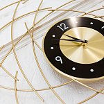 Часы настенные из металла с чёрным циферблатом Current Time варинант исполнения - 2 | Loft Concept в Грозном