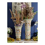 Ваза из фарфора на бронзовом основании Turquoise Blooming Garden варинант исполнения - 8 | Loft Concept в Грозном