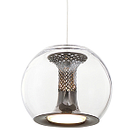 Подвесной светильник со стеклянным плафоном Inner Gleam Globe black  варинант исполнения - 2 | Loft Concept в Грозном