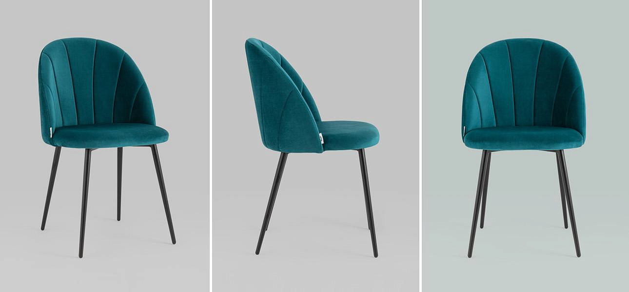 Стул Balsari S Chair Темно-Бирюзовый Велюр Стул Balsari S Chair Темно-Бирюзовый Велюр - Loft-Concept в Грозном