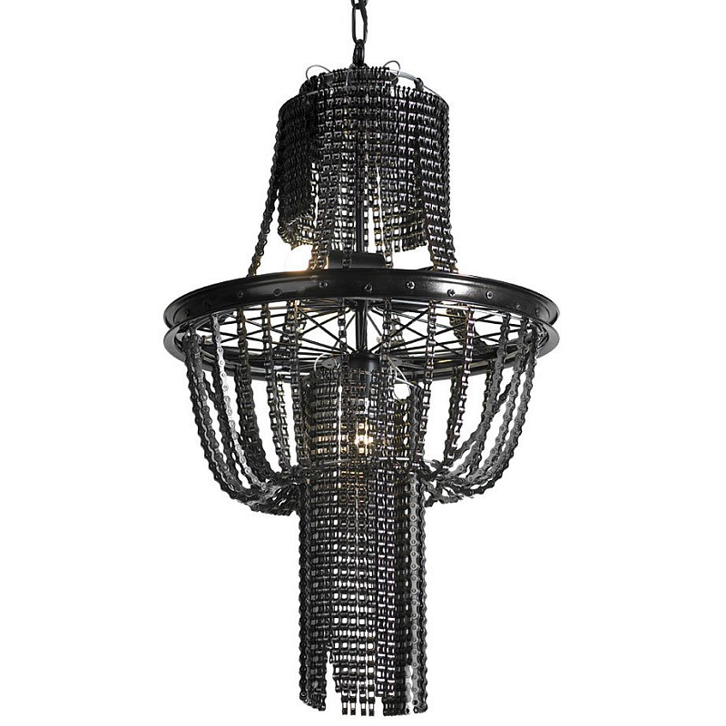 Люстра Chain chandelier Жемчужно-черный Люстра Chain chandelier Жемчужно-черный в Грозном | Loft Concept