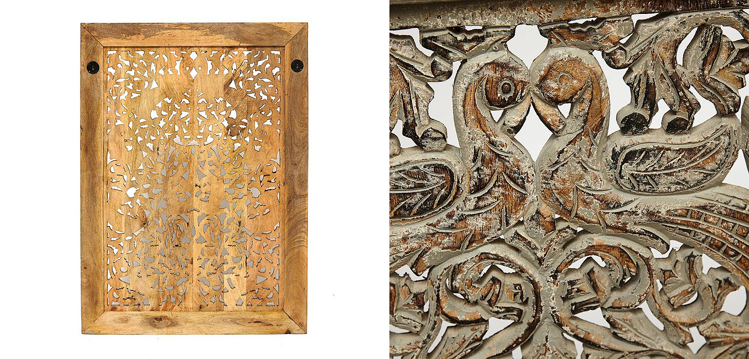 Настенный декор Wall Decor Mango Wood Carved Настенный декор Wall Decor Mango Wood Carved - Loft-Concept в Грозном