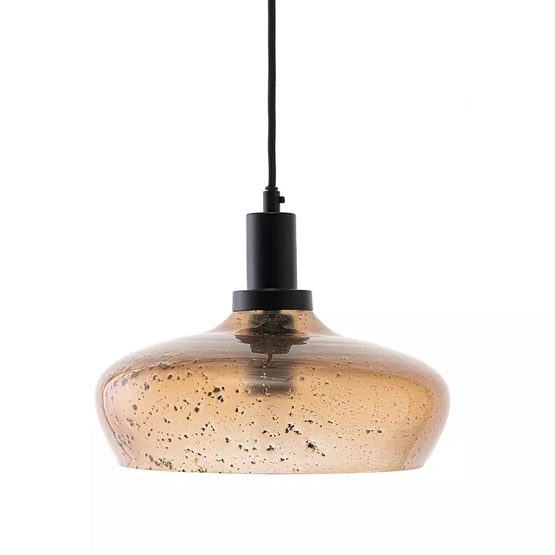Подвесной светильник с стеклянным фактурным плафоном Glass Textured Lampshade Медь Подвесной светильник с стеклянным фактурным плафоном Glass Textured Lampshade Медь в Грозном | Loft Concept