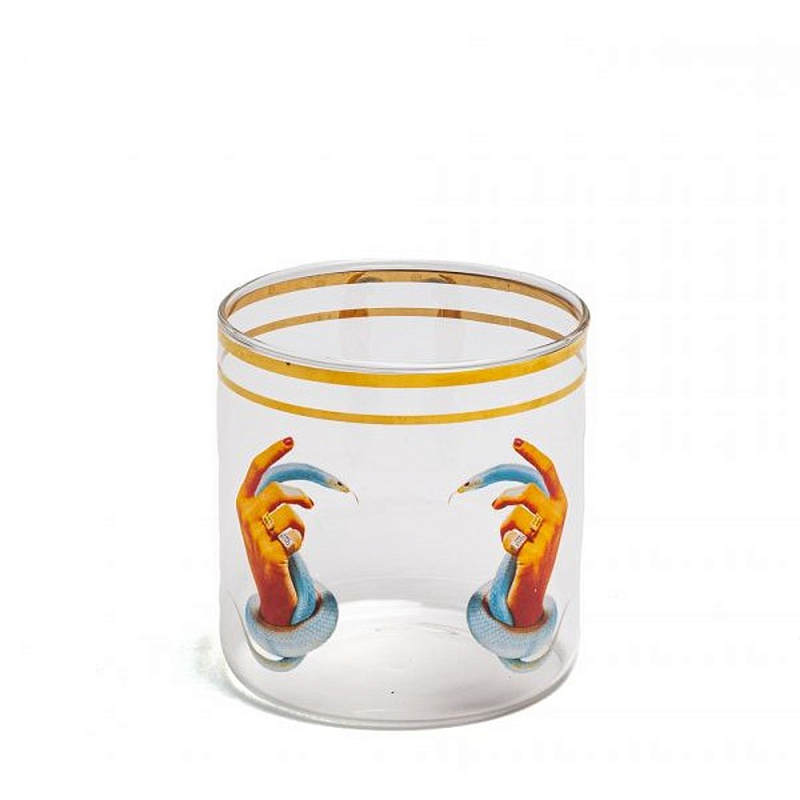 Стакан Seletti Hands With Snakes 2 Прозрачное Стекло Золотой Стакан Seletti Hands With Snakes 2 Прозрачное Стекло Золотой в Грозном | Loft Concept