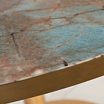 Стол обеденный круглый на золотистом основании Status Model варинант исполнения - 2 | Loft Concept в Грозном