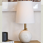 Настольная лампа на круглом основании из натурального камня Bartolomeo варинант исполнения - 4 | Loft Concept в Грозном