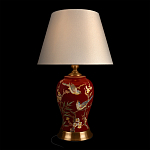 Настольная лампа бордовая с изображением птиц Slip Away варинант исполнения - 2 | Loft Concept в Грозном