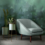 Кресло светло-бирюзовое с принтом Pauley Light Turquoise Armchair варинант исполнения - 8 | Loft Concept в Грозном