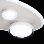 Потолочный светильник овальной формы белого цвета с 4-мя лампами Lunar Pebbles варинант исполнения - 8 | Loft Concept в Грозном