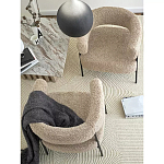 Кресло полукруглое мягкое с буклированной обивкой Armchair with Boucle Upholstery варинант исполнения - 8 | Loft Concept в Грозном