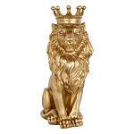 Статуэтка лев с детализированной гривой и изящной короной Lion Crown  варинант исполнения - 1 | Loft Concept в Грозном