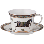 Чайный сервиз из фарфора с изображением лошадей на 6 персон 15 предметов Porcelain Horse Set  варинант исполнения - 1 | Loft Concept в Грозном