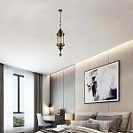 Подвесной светильник с янтарным стеклянным плафоном Amber Queen варинант исполнения - 2 | Loft Concept в Грозном