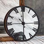 Часы настенные зеркальные с чёрным металлическим циферблатом Mirror Tower Clock варинант исполнения - 5 | Loft Concept в Грозном