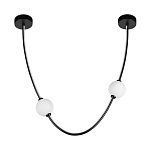 Подвесной светильник в форме дуги с белыми шарообразными плафонами Flos Wireline Lighting варинант исполнения - 2 | Loft Concept в Грозном