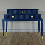 Премиальная Консоль с тремя ящиками Elsa Dreams Blue варинант исполнения - 3 | Loft Concept в Грозном