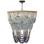 Многоярусная люстра украшенная круглыми бусами Gradient Grey Chandelier варинант исполнения - 1 | Loft Concept в Грозном