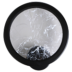 Светодиодное бра круглой формы с металлической рамой черного цвета Marble Glow варинант исполнения - 2 | Loft Concept в Грозном