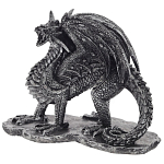Декоративная статуэтка Дракон Dragon Black Silver Statuette варинант исполнения - 1 | Loft Concept в Грозном