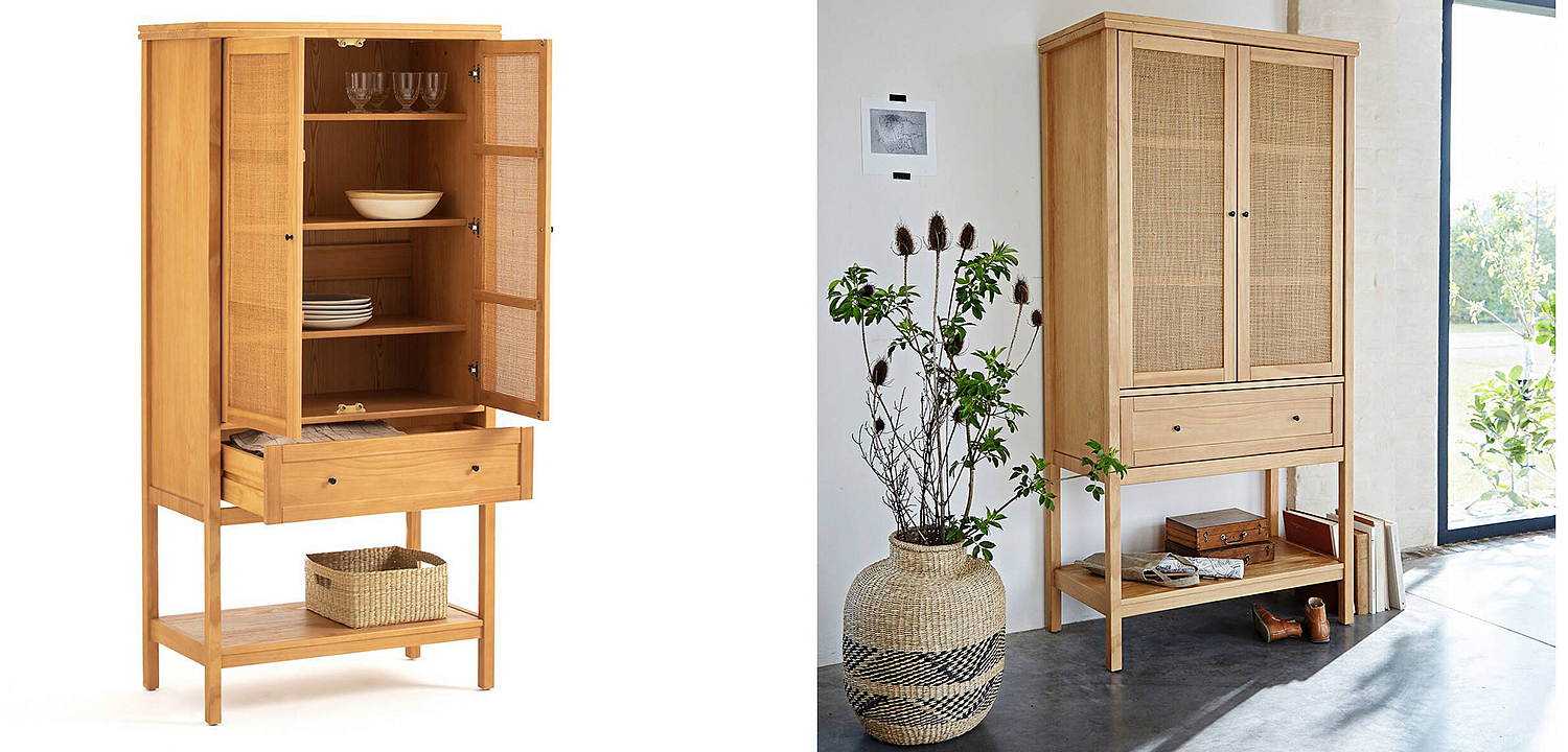 Шкаф Niels Wicker Cupboard 2 Doors Шкаф Niels Wicker Cupboard 2 Doors - Loft-Concept в Грозном