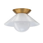 Потолочный светильник в форме конуса с белым шарообразным плафоном Quintiesse варинант исполнения - 4 | Loft Concept в Грозном