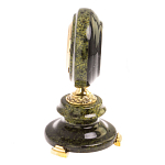 Часы настольные бронзовые из натуральных камней Мрамор и Змеевик Stone Clock варинант исполнения - 15 | Loft Concept в Грозном