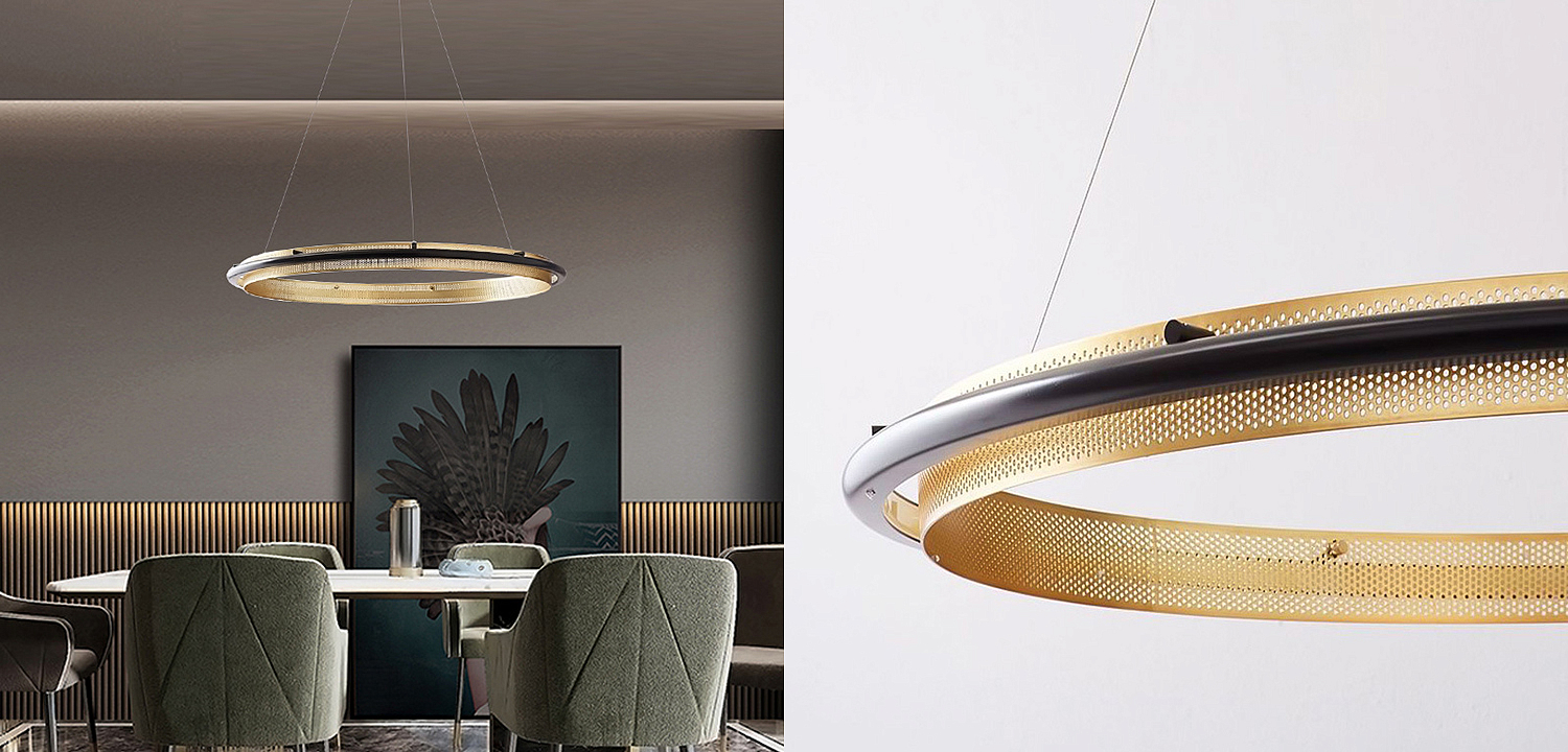 Люстра Gold ring horizontal pendant Люстра Gold ring horizontal pendant - Loft-Concept в Грозном