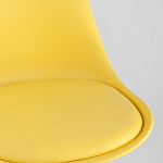 Стул с основой из пластика и мягким сиденьем Arvika Yellow варинант исполнения - 8 | Loft Concept в Грозном