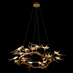 Люстра подвесная с прозрачными стеклянными птичками на ветвях Диаметр 100 см Serip Voa варинант исполнения - 5 | Loft Concept в Грозном