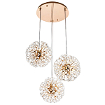 Подвесной светильник с 3-мя плафонами Crystal Dandelions Hanging Lamp варинант исполнения - 2 | Loft Concept в Грозном