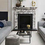 Комплект столиков с квадратными столешницами черные Black Table Combination варинант исполнения - 2 | Loft Concept в Грозном