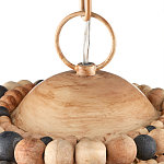 Подвесной светильник в форме купола из деревянных бусин Wooden Beads варинант исполнения - 3 | Loft Concept в Грозном