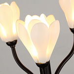 Настольная лампа с ветвями и белыми фарфоровыми цветами Floralis варинант исполнения - 5 | Loft Concept в Грозном