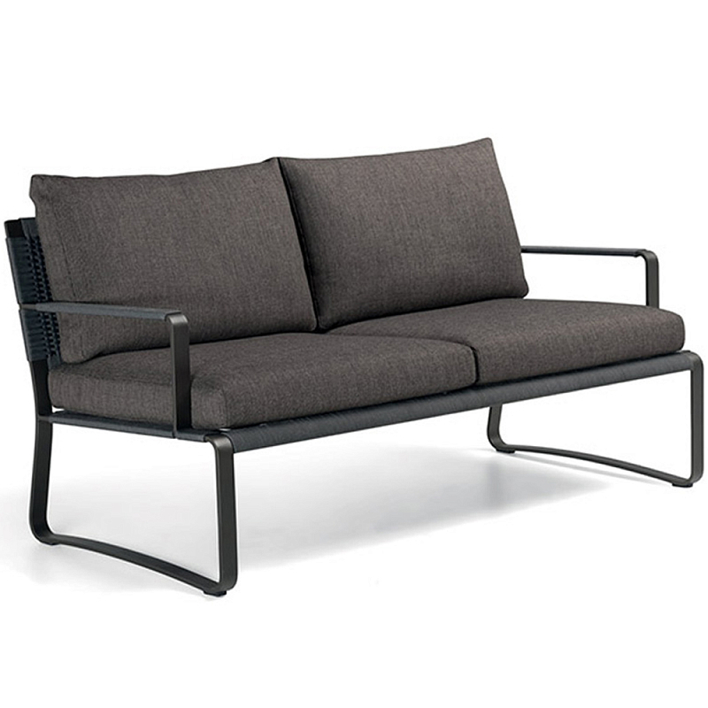 Двухместный уличный диван PHOENIX Sofa Черный Графитовый Коричневый Темно-серый Молочный Двухместный уличный диван PHOENIX Sofa Черный Графитовый Коричневый Темно-серый Молочный в Грозном | Loft Concept