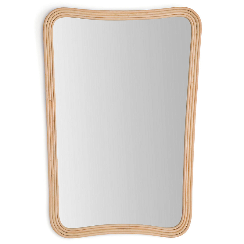 Зеркало Wicrer Furniture с отделкой из ротанга Бежевый Зеркало Wicrer Furniture с отделкой из ротанга Бежевый в Грозном | Loft Concept