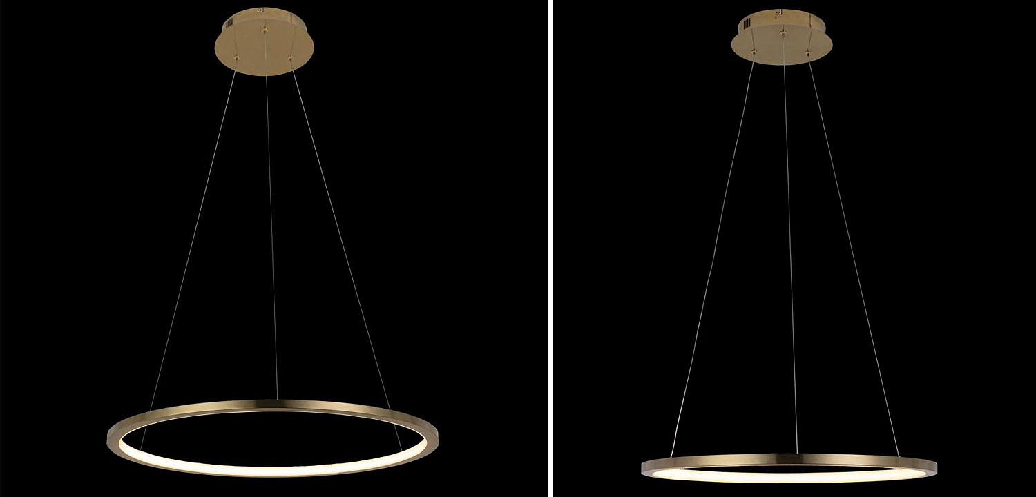 Подвесной светильник Yvette Ring Horizontal gold Подвесной светильник Yvette Ring Horizontal gold - Loft-Concept в Грозном