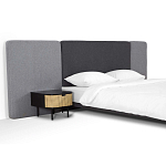 Кровать с большим мягким изголовьем Unity Dark Grey Bed варинант исполнения - 4 | Loft Concept в Грозном