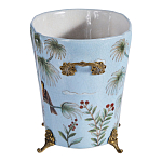 Кашпо из голубого фарфора с бронзовыми элементами Blue Garden варинант исполнения - 2 | Loft Concept в Грозном